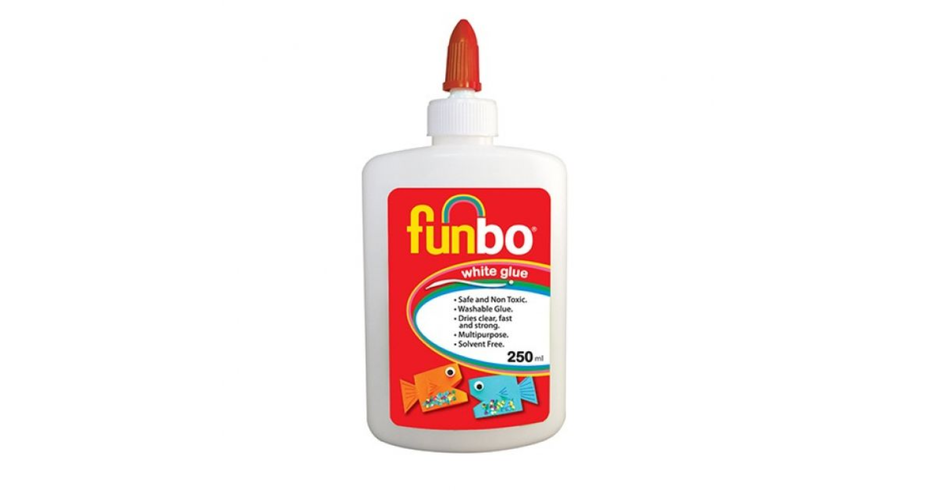 Funbo White Glue 250 ml BX= 12 EA FO-GW-250